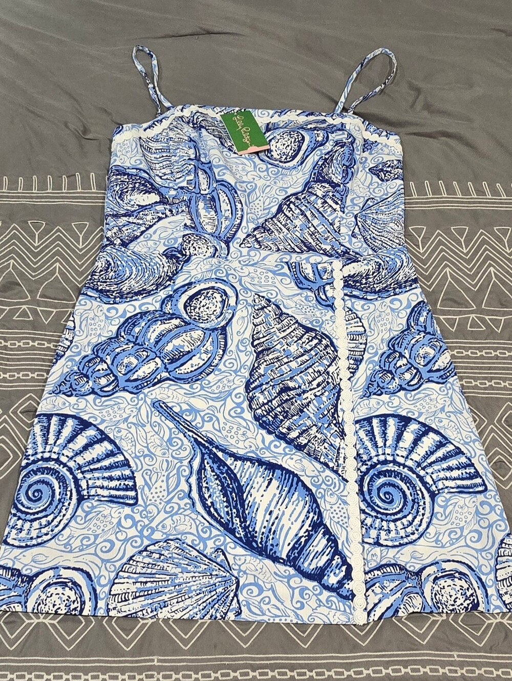 Lilly Pulitzer Jesse Romper In Blue Peri Pop Up Stuffed Shells Size 8